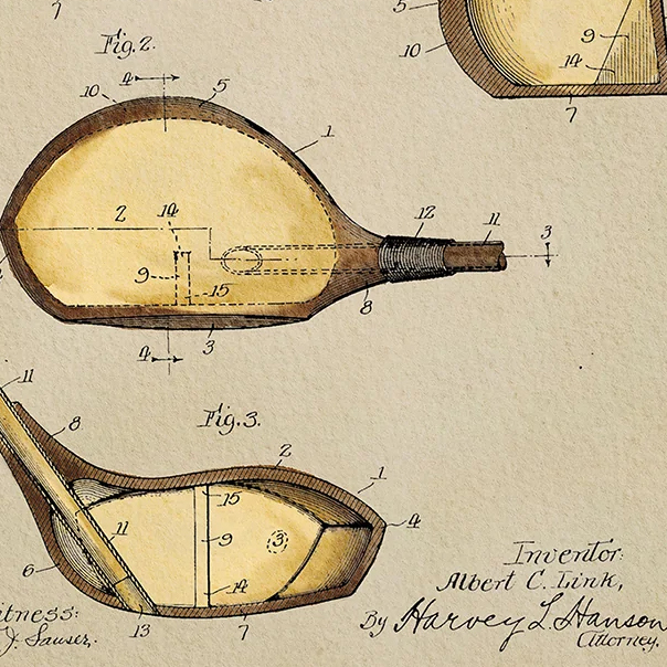 Vintage Golf Patent Art Prints - Sports Equipment Drawing review and price